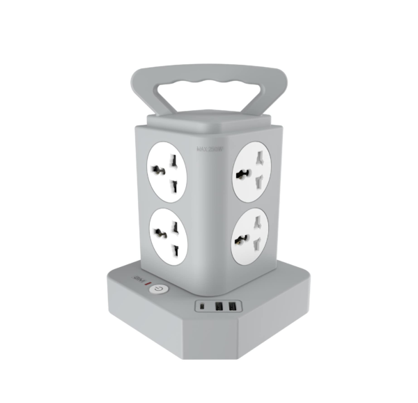GM 9+1 Tower Spike Guard  with A & C Type USB-Master Switch