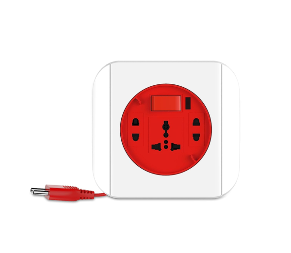 Goldmedal 240V Dazzle 2 Pin 5 Mtr Cable Extension Cords (White And Red)