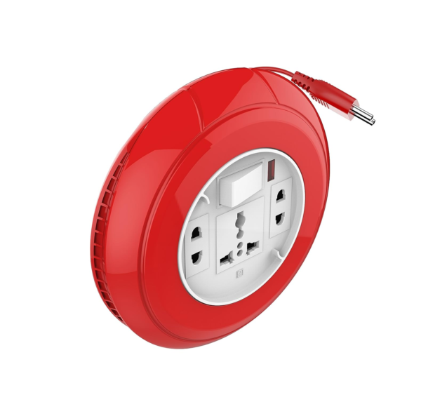 GOLDMEDAL Flexi 2 Pin Extension Cord(With International Sockets, Master Switch and 7.5m Power Cord)