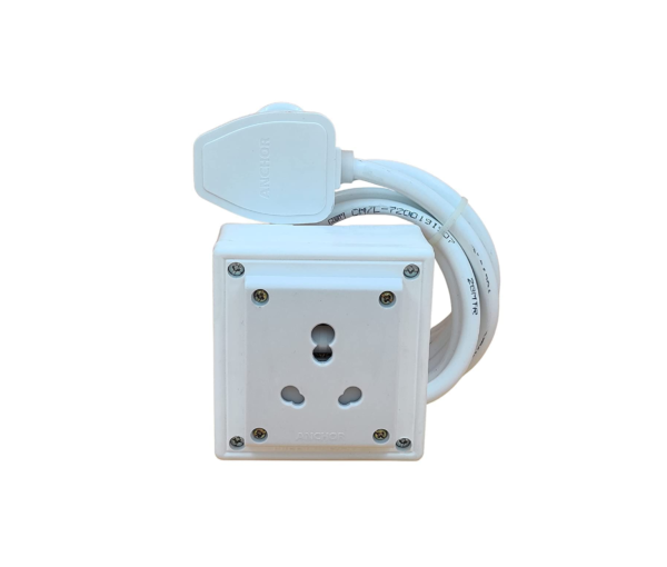 INDRICO Extension Board Heavy Duty 1 Socket 15A 16A 20A High Load Capacity 3000 Watts
