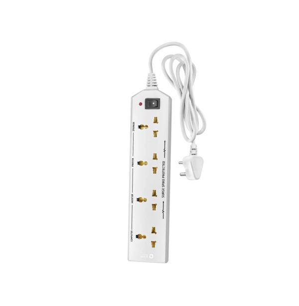Orient Electric 4 Way Extension Board - HT 5 Mtr (White)