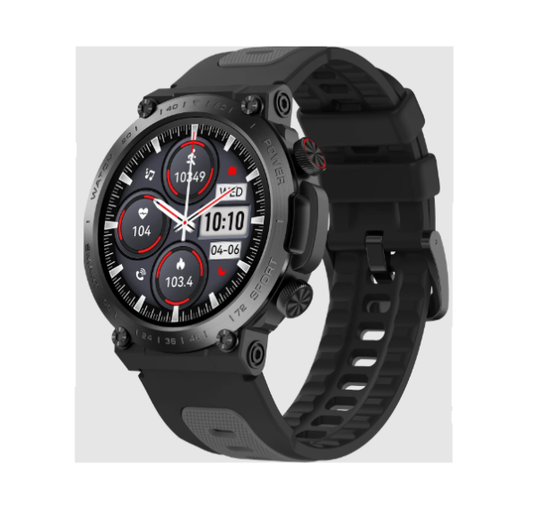 Pebble Explore 1.39" IPS Infinite Display Smart Watch, Jet Black