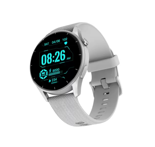 Noise Crew 1.38" Round Display with Bluetooth Calling Smartwatch (Grey Strap, Regular)