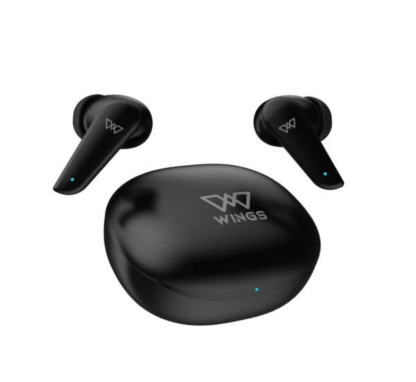 Wings Flobuds 100 Made in India Wireless Earbuds, Black
