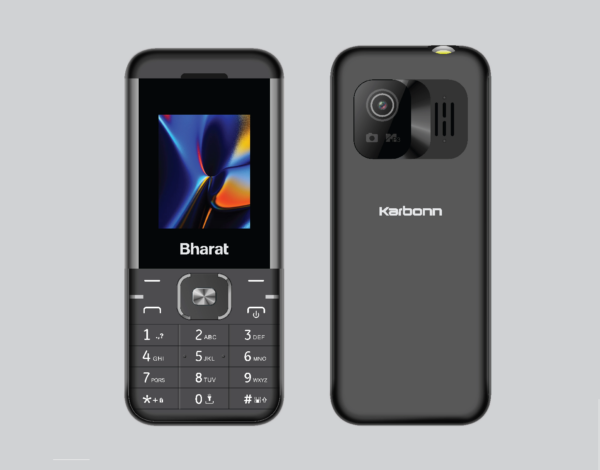 JioBharat K1 Karbonn 4G Phone, Black and Grey