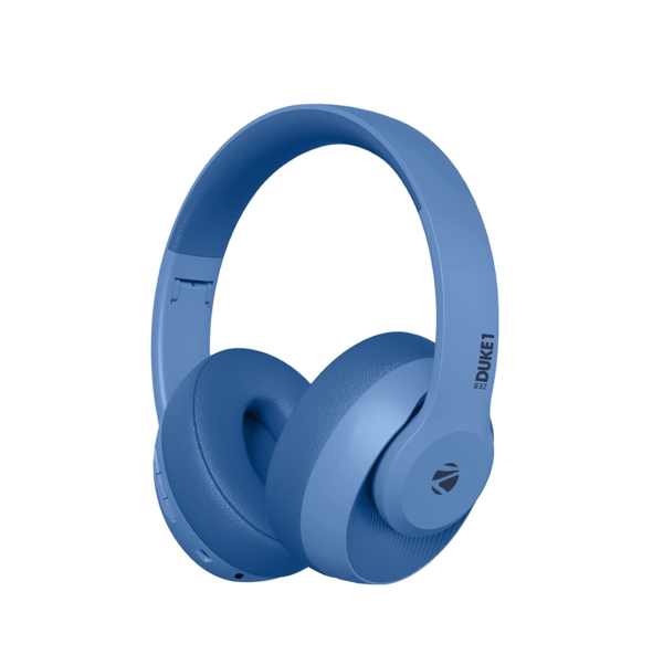 ZEBRONICS Zeb-Duke1 Bluetooth Wireless Over Ear Headphones with Mic (Blue)