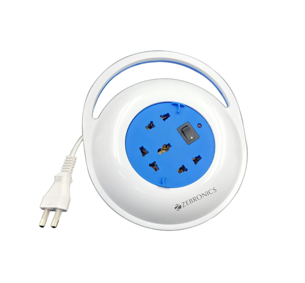 ZEBRONICS Zeb PS3401H Universal Power Socket with 4-Meter Cable - Blue