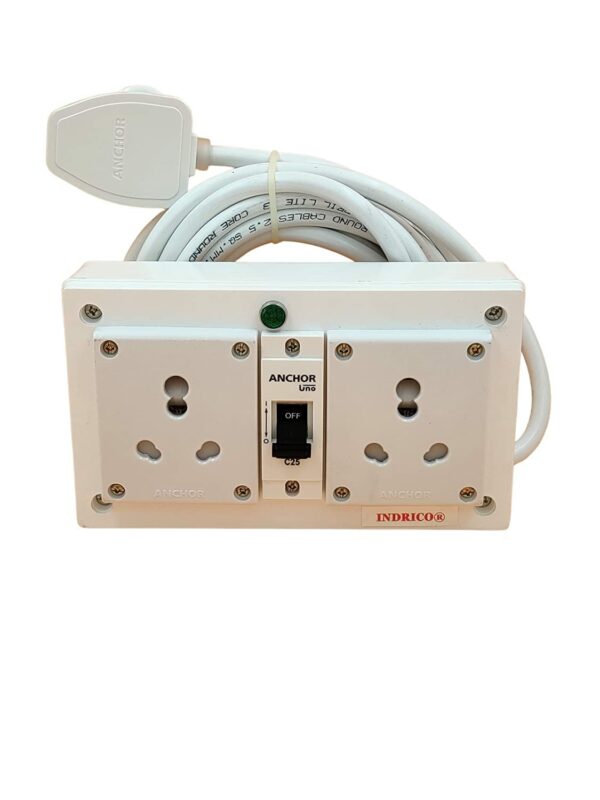 INDRICO 16A Electric Multi Outlet Extension Board Box with MCB