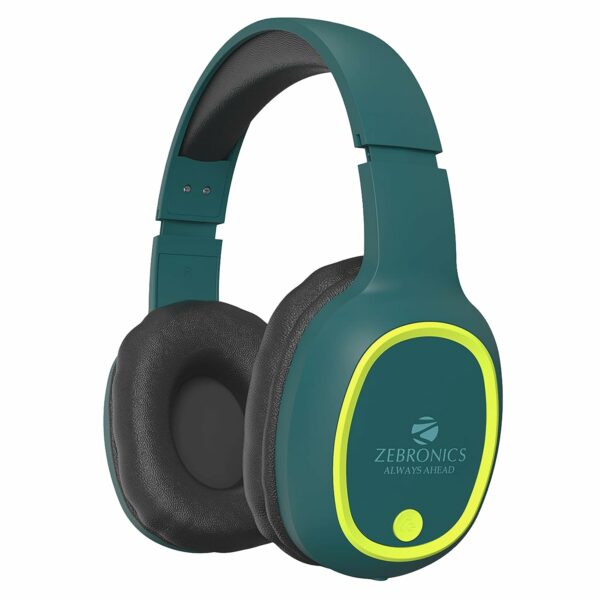 ZEBRONICS Zeb-Thunder Bluetooth Wireless On Ear Headphone (Teal Green) Refurbished