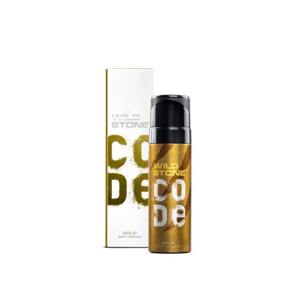 Wild Stone Code Gold Body Perfume for Men with Strong Masculine Aroma -120 ml