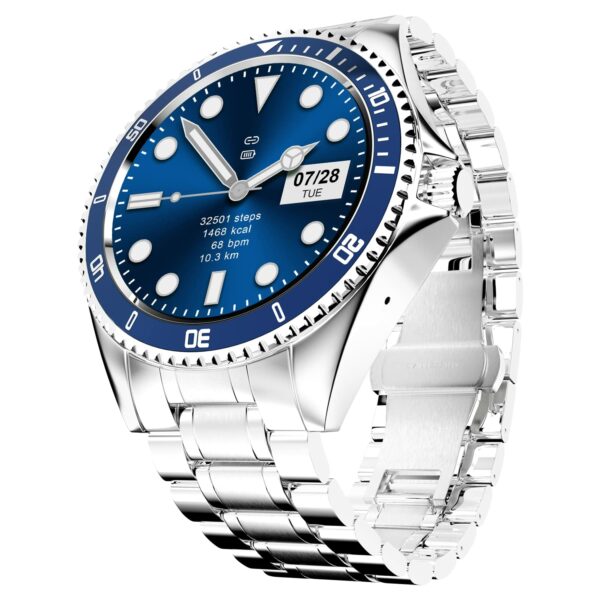 Fire-Boltt Quantum Luxury Stainless Steel Design 1.28" Bluetooth Calling Smartwatch with High Resolution