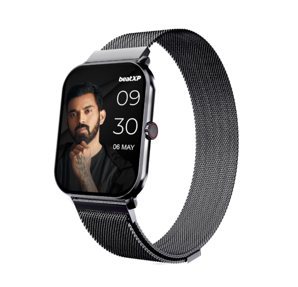 beatXP Marv Neo 1.85” (4.6 cm) Display, Bluetooth Calling Smart Watch (Free Size, Modern, Black Magnetic)