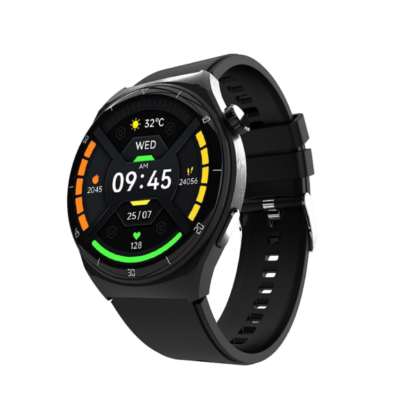 beatXP Vega X 1.43" (3.6 cm) Super AMOLED Display, One-Tap Bluetooth Calling Smart Watch (Black Silicon)