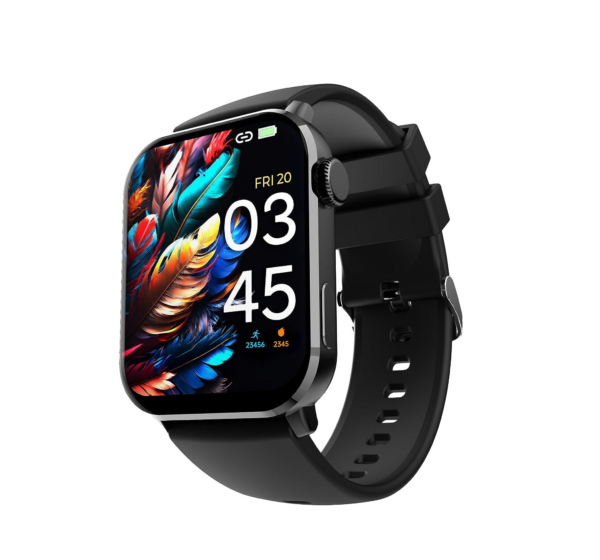 beatXP Unbound+ 1.8" (4.5 cm) AMOLED Display (1000 Nits Brightness), Bluetooth Calling Smart Watch (Electric Black)