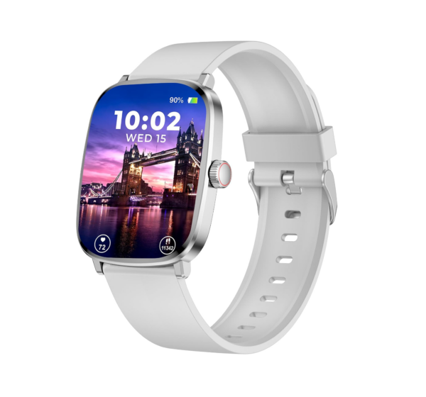 beatXP Unbound Era 2.01" Super AMOLED Display Bluetooth Calling Smart Watch (Silver)