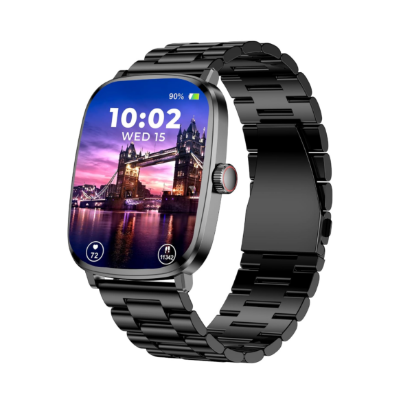 beatXP Unbound Era 2.01" Super AMOLED Display Bluetooth Calling Smart Watch (Black Metal)