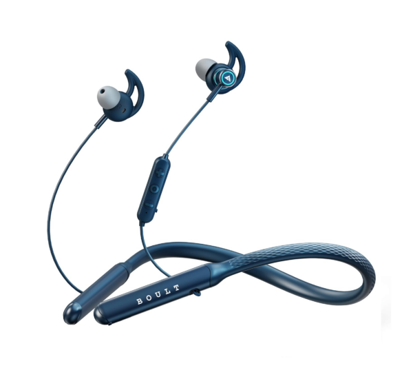 Boult Audio Curve Max Bluetooth Earphones with 100H Playtime (Blue)