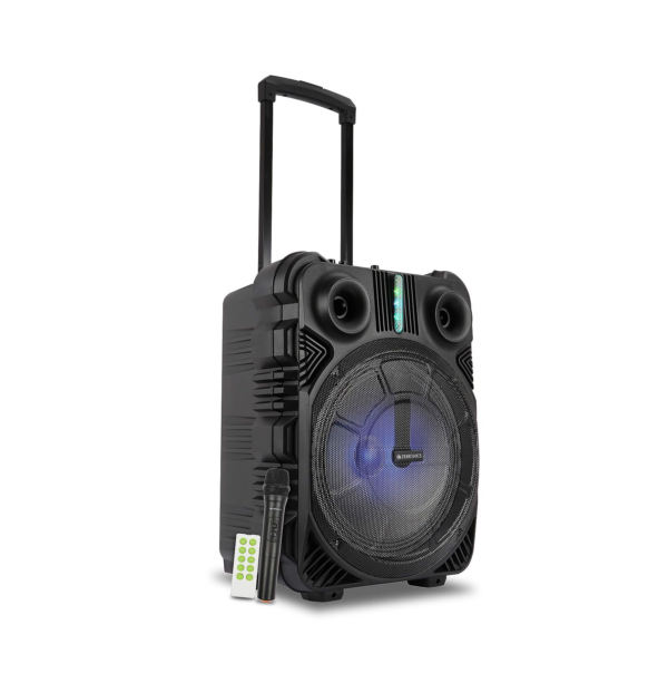 ZEBRONICS Zeb TRX211 Moving Monster Trolley Speaker with LED Display and Lights, Black