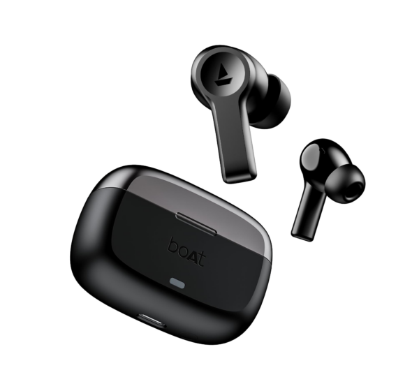 boAt Newly Launched Airdopes Flex 454 ANC TWS Earbuds with Smart Features, ANC, 60HRS Playback, Beast Mode (Gunmetal Black)
