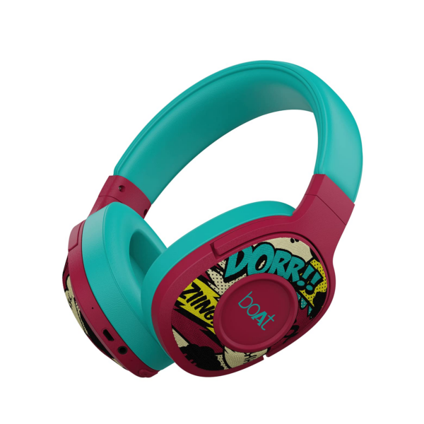 boAt Rockerz 550 Bluetooth Wireless Over Ear Headphones (Maroon Maverick))