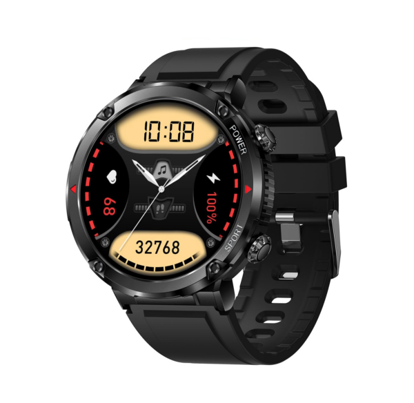 Fire-Boltt Armour, Sporty Rugged Outdoor Smart Watch with a 1.6″ High-Resolution HD Display, Black