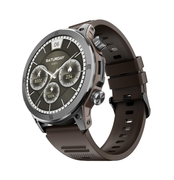 Noise Newly Launched Endeavour Sturdy Design 1.46″ AMOLED Display Smart Watch (Vintage Brown)