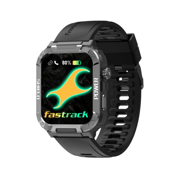 Fastrack Limitless Valor Rugged Smart Watch|Large 1.91" Super UltraVU Display, Black