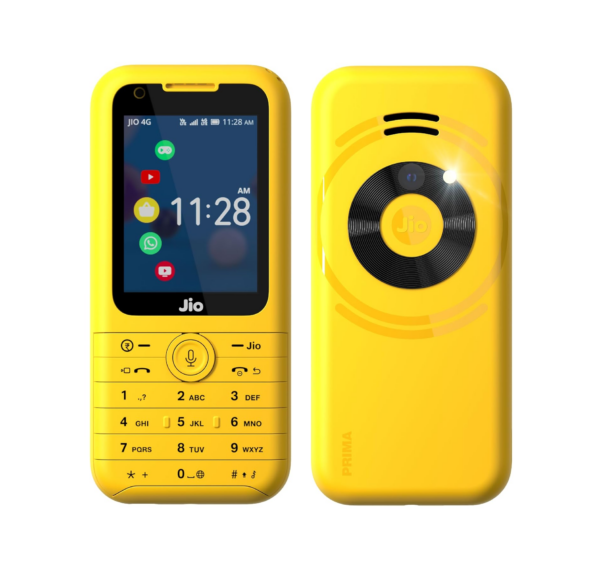 JioPhone Prima 4G Keypad Phone with Premium Design, Yellow
