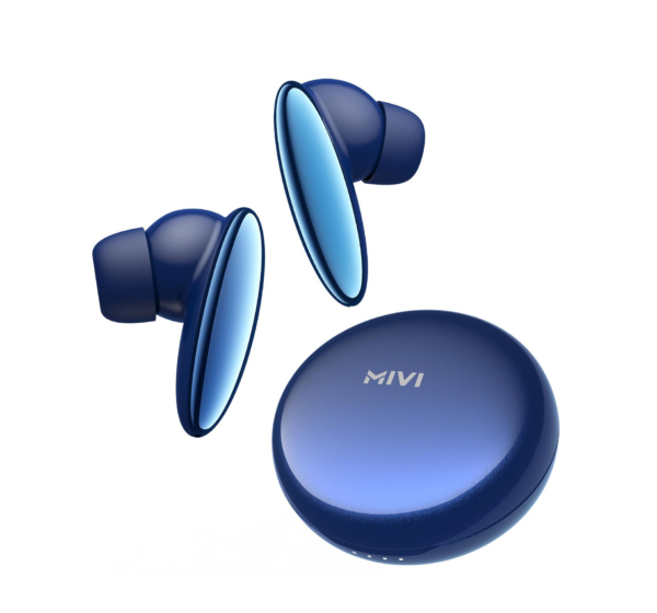 Mivi DuoPods A750 [Just Launched] TWS with Multi-Device Connectivity, Made in India Earbuds - Blue Refurbished