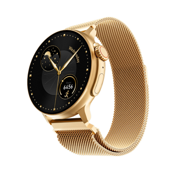 boAt Newly Launched Lunar Tigon Smart Watch with 1.45" AMOLED Display (Metal Gold)