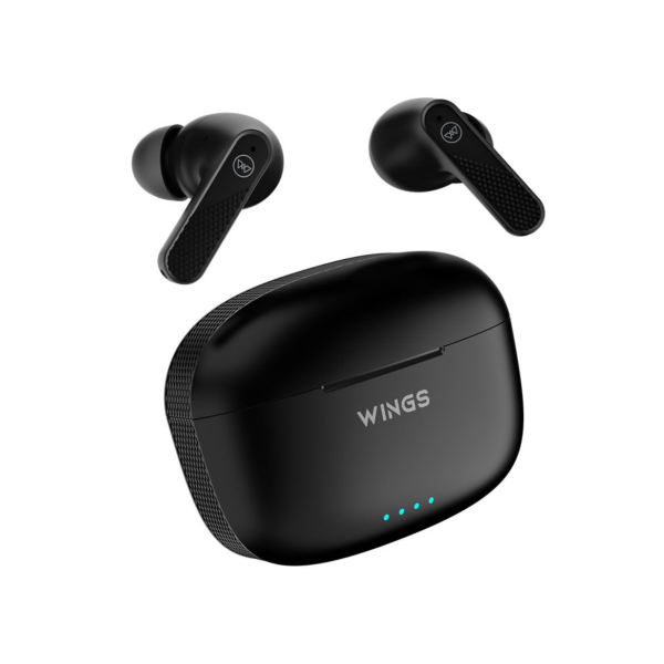 Wings Flobuds 400 Made in India High Fidelity Lifestyle Earbuds, Black - Refurbished