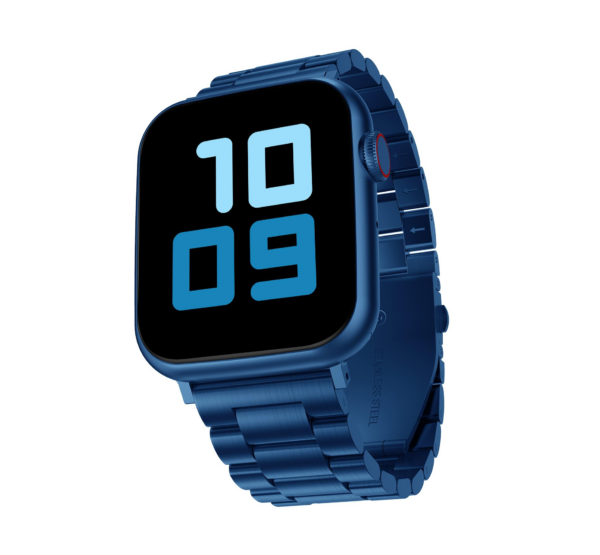 Fire-Boltt Lumos Stainless Steel Luxury Smart Watch, Steel Blue