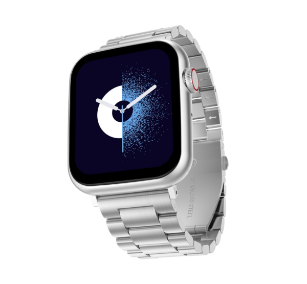 Fire-Boltt Lumos Stainless Steel Luxury Smart Watch, Steel Silver
