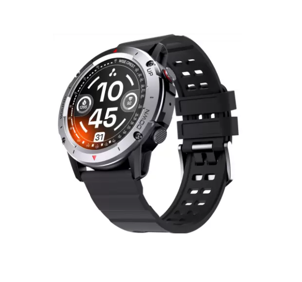 Ambrane Crest 1.39" Display 360 * 360 High Resolution, 500 Nits Brightness with BT Calling Smartwatch Black