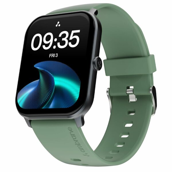 Ambrane Wise Glaze with 1.78" Amoled Display, BT Calling,SPO2, Heart Rate Monitor Smartwatch Green