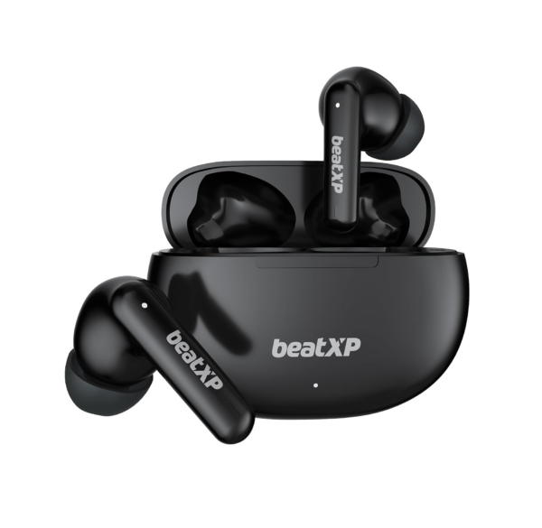 beatXP Tune Xpods Bluetooth True Wireless in Ear Earbuds with 50H Playtime (Black)