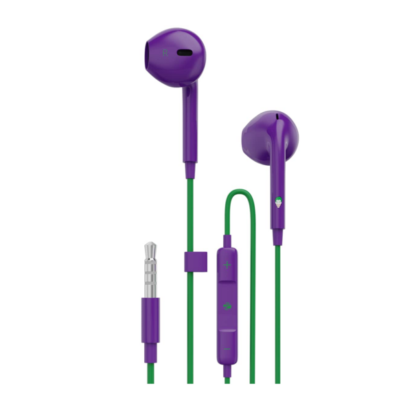 ZEBRONICS DC Joker Edition Buds 30 3.5mm Stereo Wired in Ear Earphone (Purple)