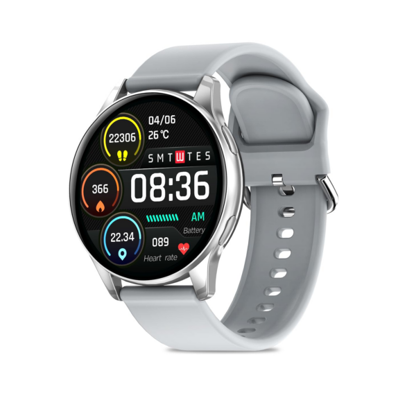 pTron Newly Launched Reflect Flash Smartwatch, Bluetooth Calling, 1.32" Full Touch Display (Silver)