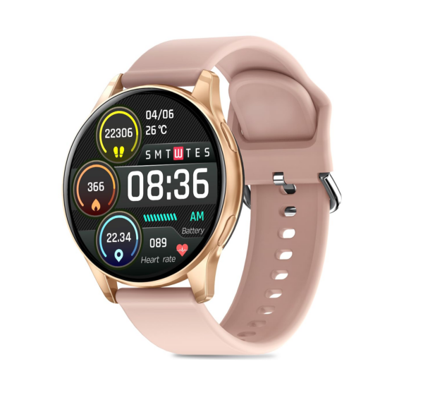 pTron Newly Launched Reflect Flash Smartwatch, Bluetooth Calling, 1.32" Full Touch Display (Pink)