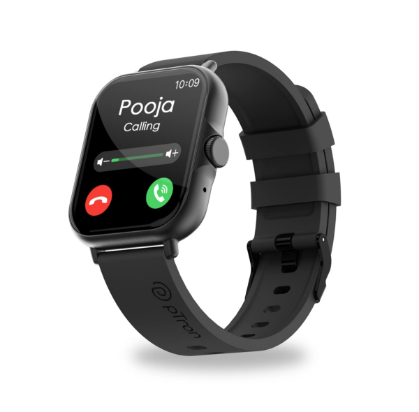 pTron Force X12N 1.85" Full Touch HD Display Bluetooth Calling Smartwatch (Black)