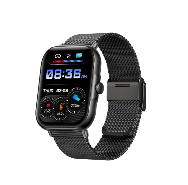 pTron Newly Launched Reflect Callz Smartwatch, Bluetooth Calling, 1.85" Full Touch Display (Black)