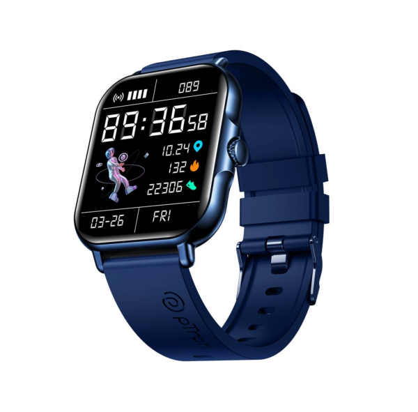 pTron Newly Launched Reflect Callz Smartwatch with Bluetooth Calling, 1.85" Full Touch Display (Blue)