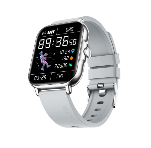 pTron Newly Launched Reflect Callz Smartwatch with Bluetooth Calling, 1.85" Full Touch Display (Silver)
