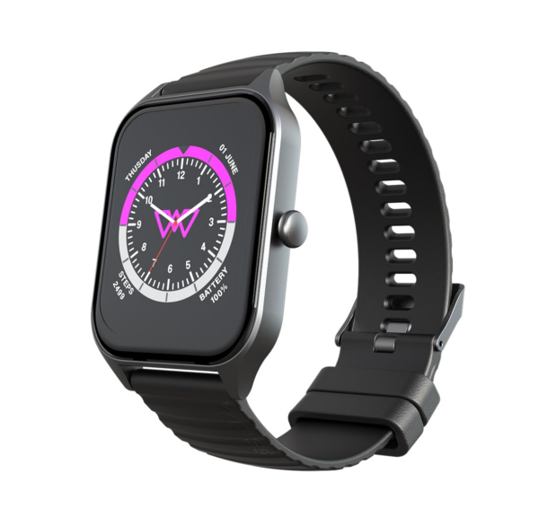 Wings Prime Smartwatch with 1.96" HD IPS Display, Black