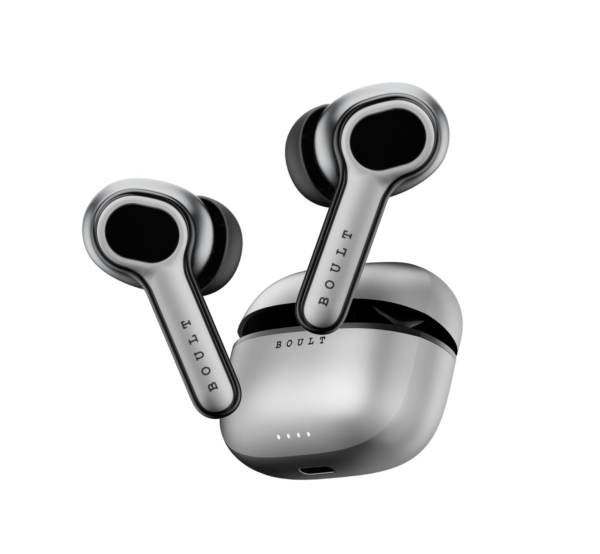 Boult Z40 Ultra 32dB ANC, Dual Device Pairing, 100H Battery, 4 Mic ENC, Brushed Metal Bluetooth Headset (Metallic, In the Ear)