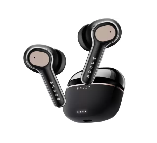 Boult Z40 Ultra 32dB ANC, Dual Device Pairing, 100H Battery, 4 Mic ENC, Gloss Finish Bluetooth Headset (Black, In the Ear)