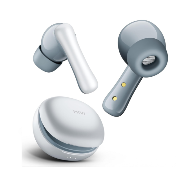 Mivi DuoPods i2 [Just Launched] TWS with 13mm Bass Drivers, 45+ Hrs Playtime – White