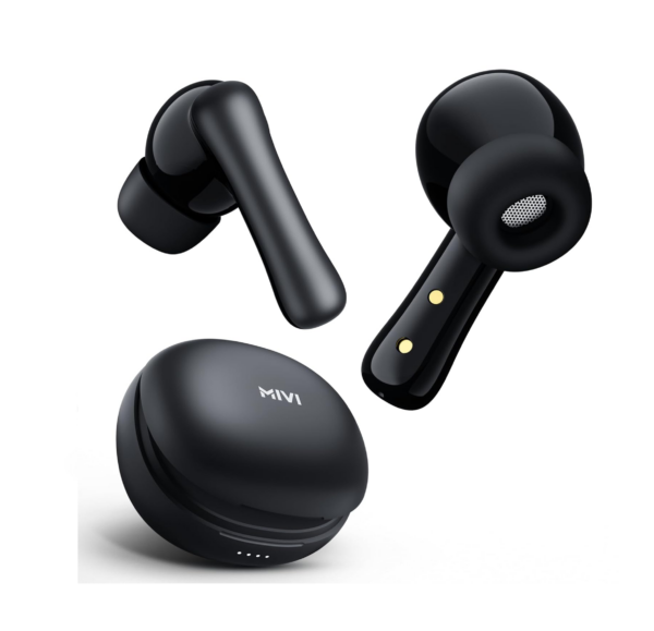 Mivi DuoPods i2 [Just Launched] TWS with 13mm Bass Drivers, 45+ Hrs Playtime – Black