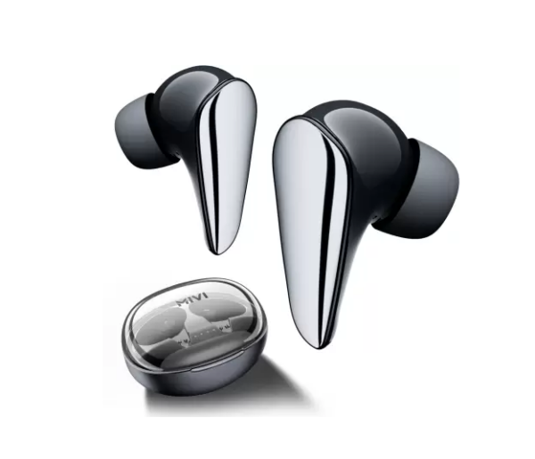 Mivi DuoPods i7 TWS,3D Soundstage,High-fidelity Driver,AAC for Lossless Audio Earbuds Bluetooth Headset (Pearl Black, True Wireless)