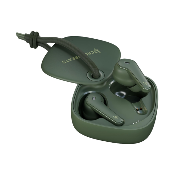 CrossBeats Slide Wireless Bluetooth Earphones for Mobile TWS Earbuds Upto 100 Hours Playtime, Green